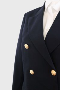 Giacca doppiopetto blu navy 6 bottoni donna per Ufficiali