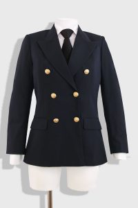 Giacca doppiopetto blu navy 6 bottoni donna per Ufficiali